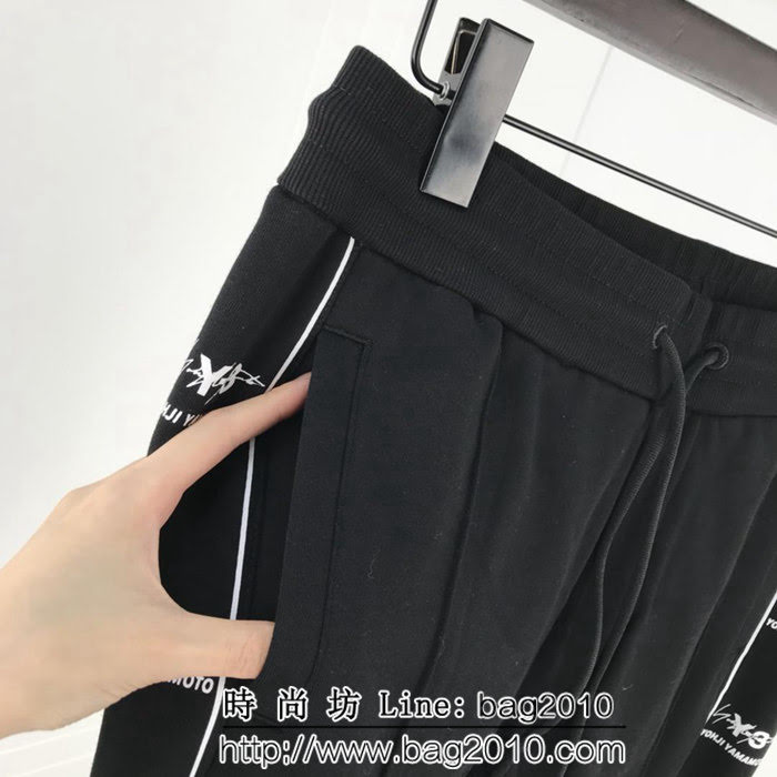 Y-3山本耀司 2018ss秋冬新品 Y-3字母印花 精梳加厚純棉 男款運動休閒褲 ydi1370